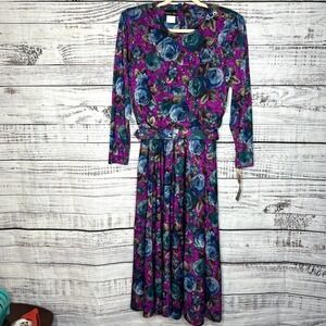 Vintage Stuart Alan Cottage Core Floral Dress Prairie Pleated NWT Deadstock 8